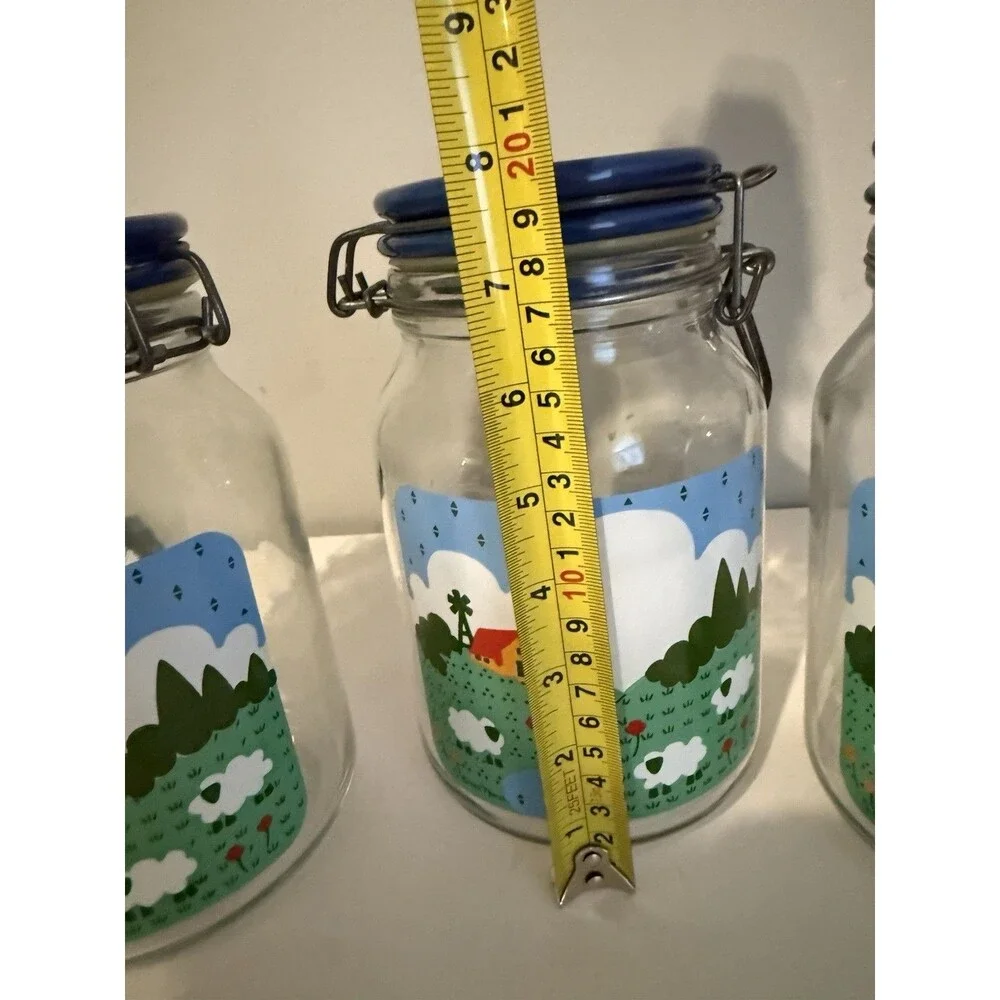 VTG Cottagecore 1982 Nina Farm Country Canisters Set Of 3. Adorable!